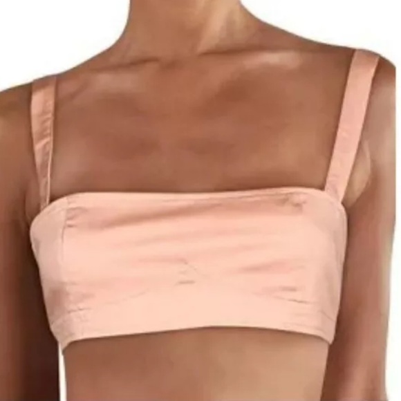 DANIELLE BERNSTEIN Women's Bra Tank Copper Peach Size 12 Cropped Bra Top - Picture 13 of 15
